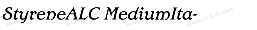 StyreneALC MediumIta字体转换 StyreneALC MediumIta字体转换